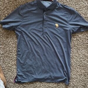 Greyson Navy and White Patterned Polo Shirt
